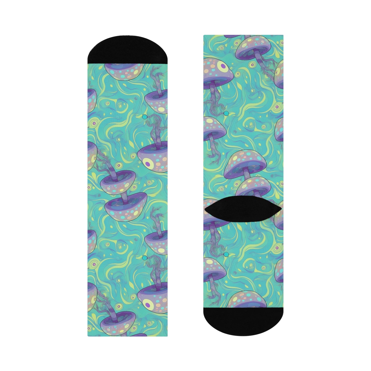 Swirly Shroom Cushioned Crew Socks