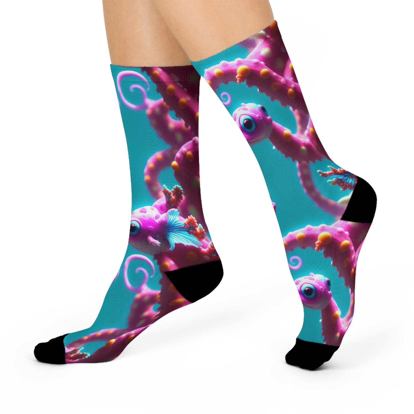 Tentacled Sea Dragon Cushioned Crew Socks