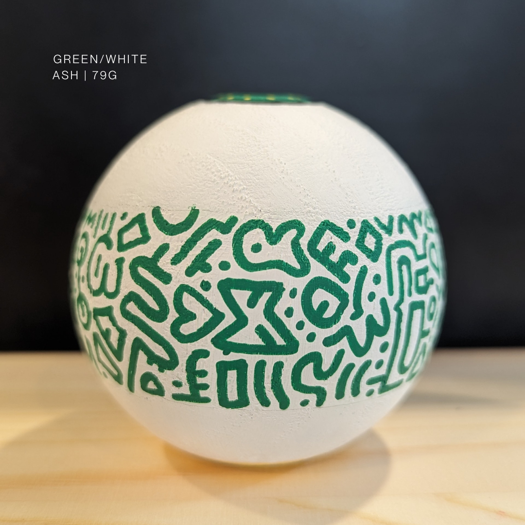 keilan community collab: green + white tama | ash wood | 79g