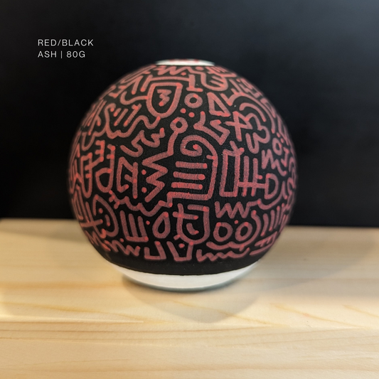 keilan community collab:  black + red tama | ash wood | 80g