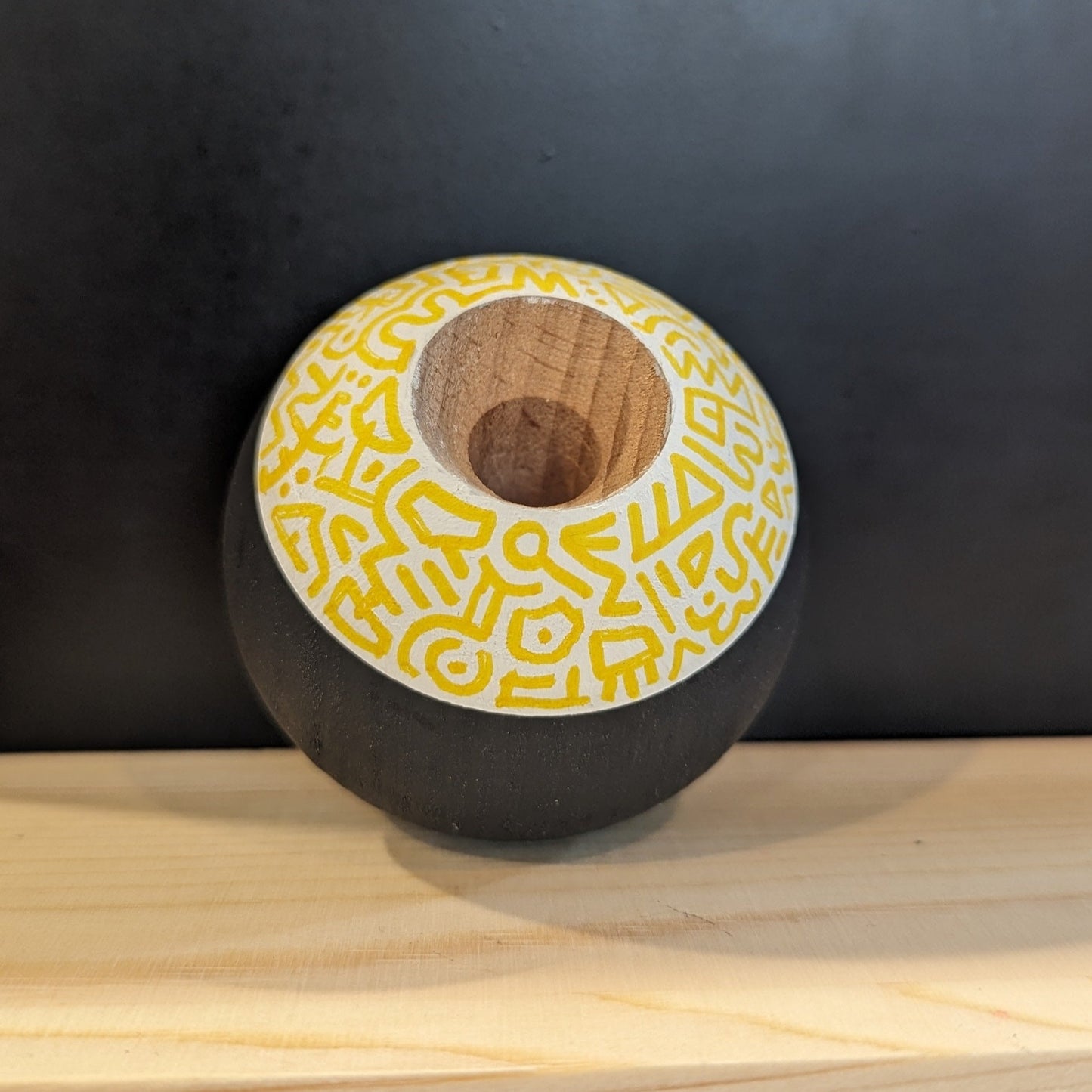 keilan community collab: black + yellow tama | beech wood | 85g