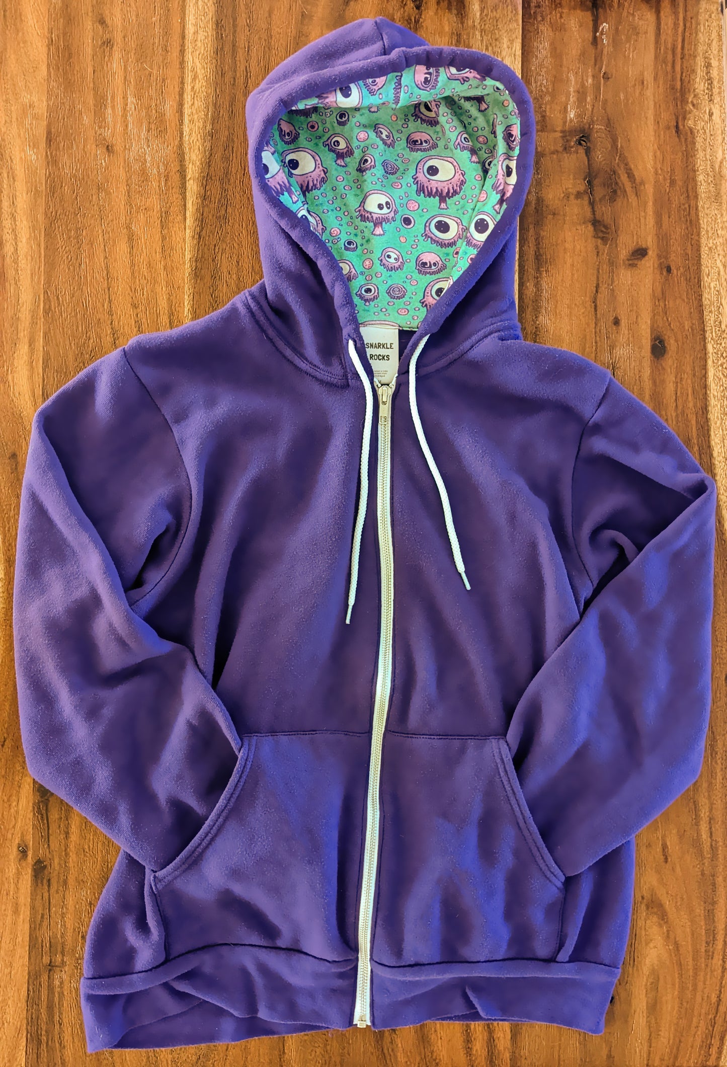 Drippy Caps Purple Zip-up Hoodie