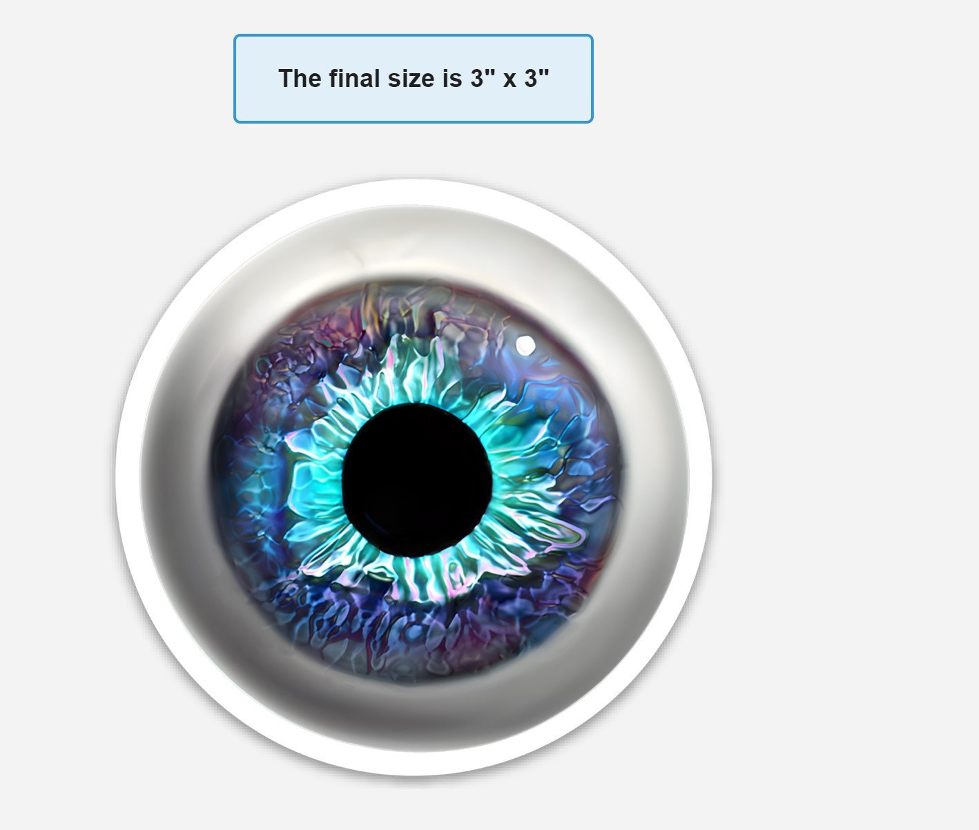 Eyeball Sticker (#2) -- Purple/Blue