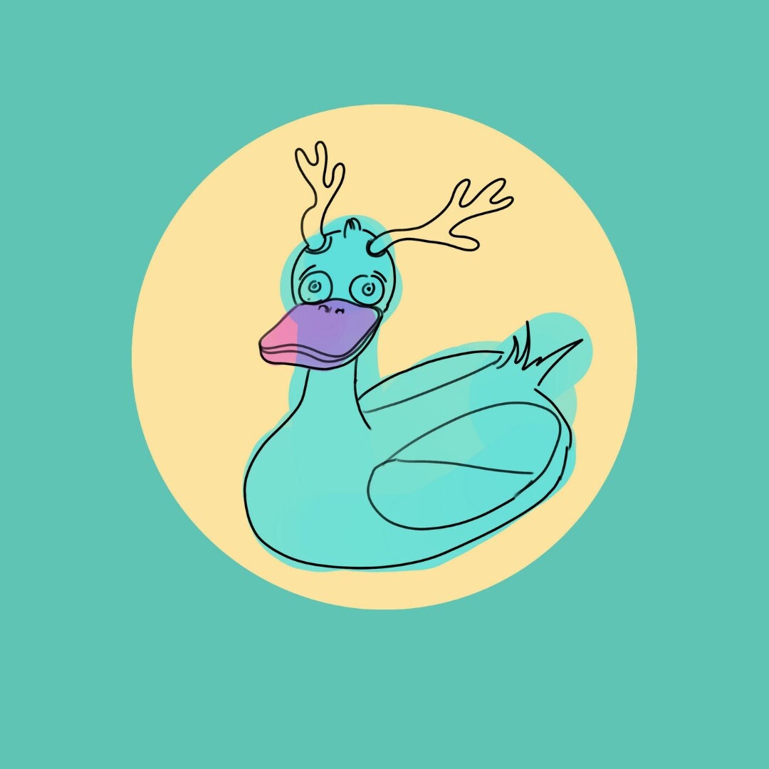 Blue Duck Sticker