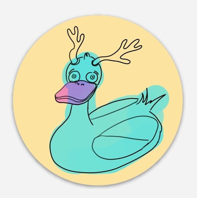 Blue Duck Sticker