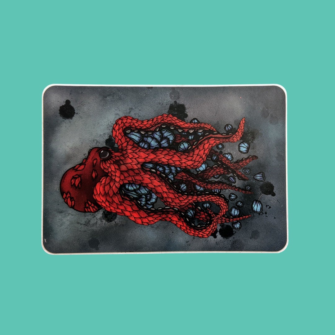 Red Octopus (The Collector) Sticker
