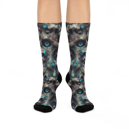 Skull Rocks Cushioned Crew Socks