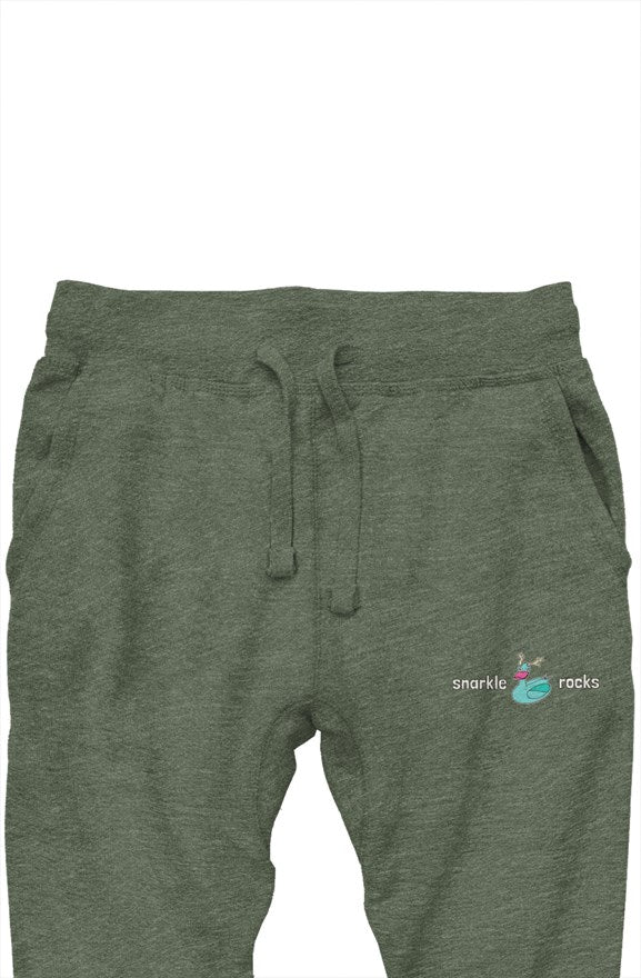 snarkle rocks unisex premium sweatpants (military green)