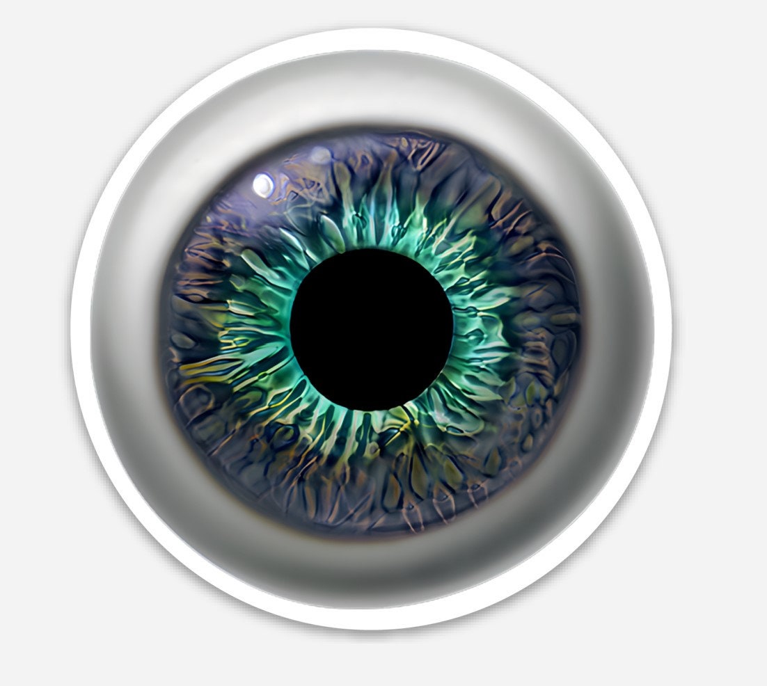 Eyeball Sticker (#1) -- Teal