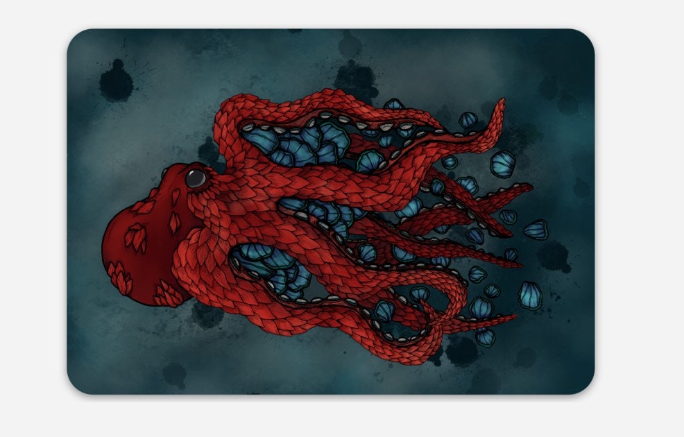 Red Octopus (The Collector) Sticker