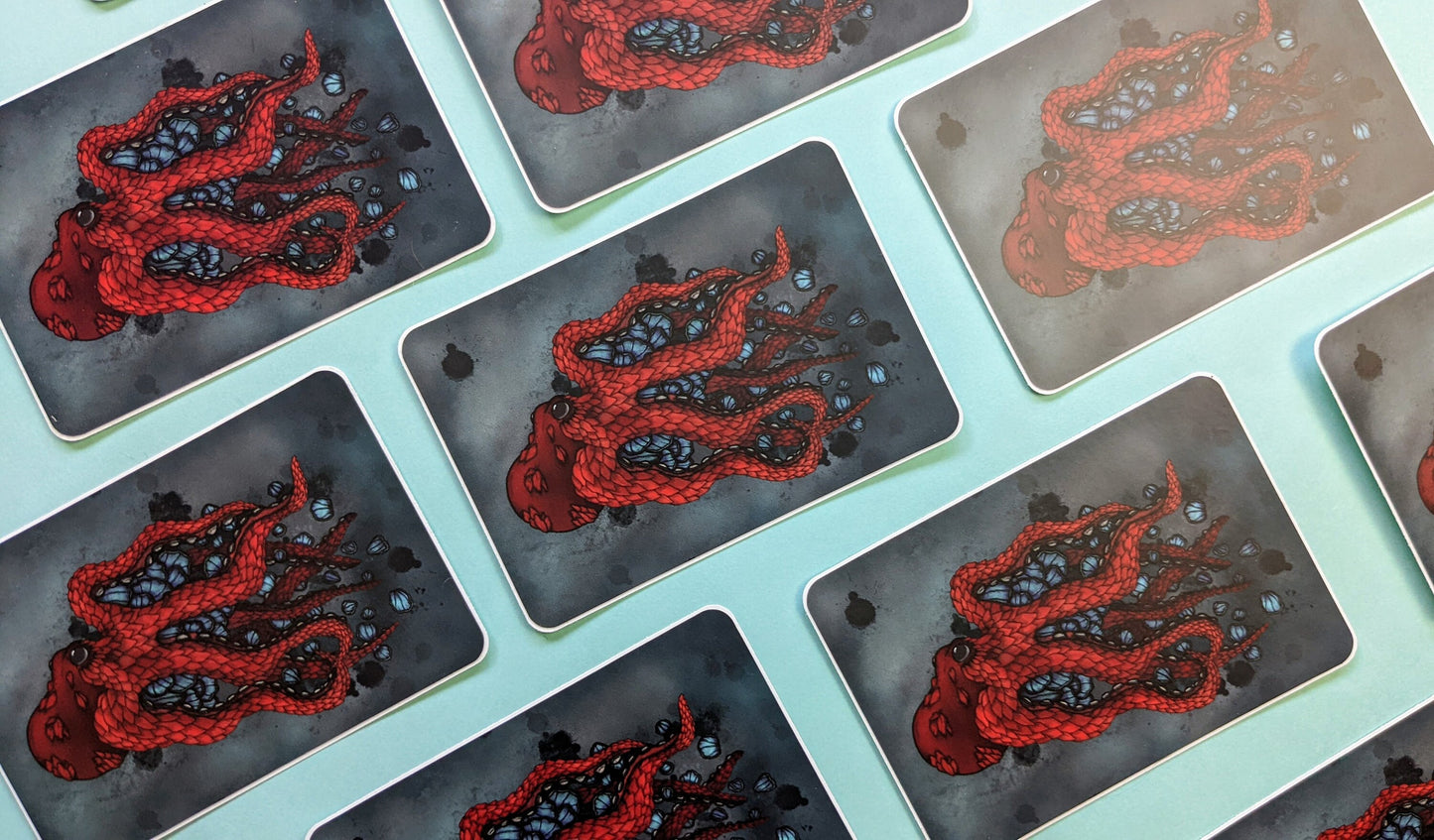 Red Octopus (The Collector) Sticker