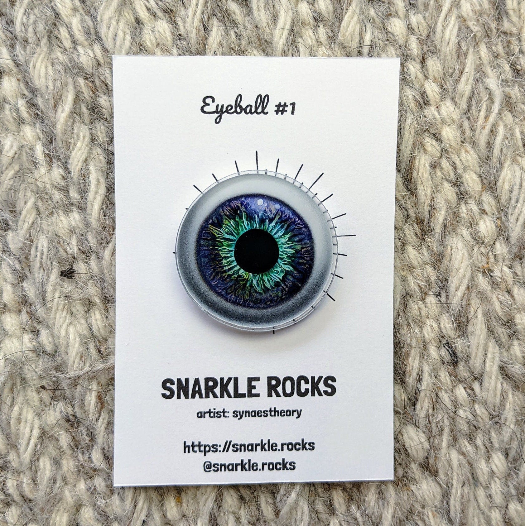 Eyeball pin hot sale