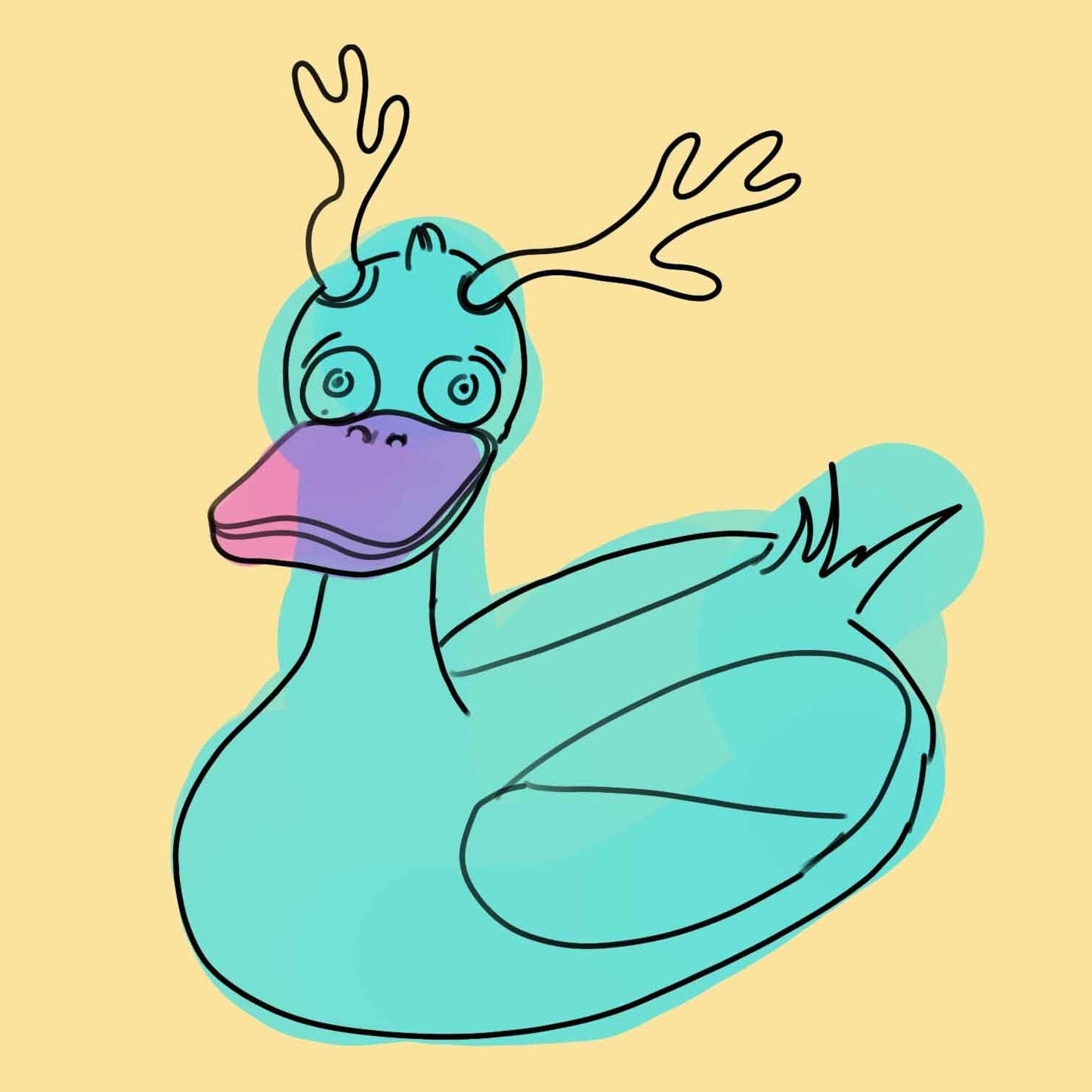 Blue Duck Sticker