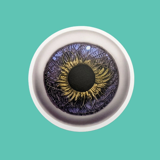 Eyeball Sticker (#3) -- Indigo and Gold